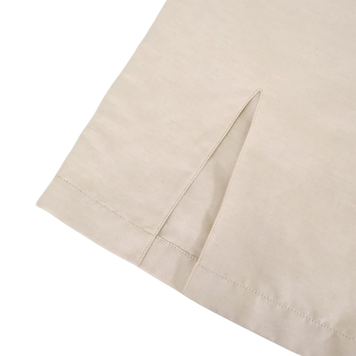 [Pre-loved] HERMES skirt Tight Slit Sellier button H Buckle Beige Cotton/Linen/Calfskin #34 Silver HW[LIKE NEW][Authentic]