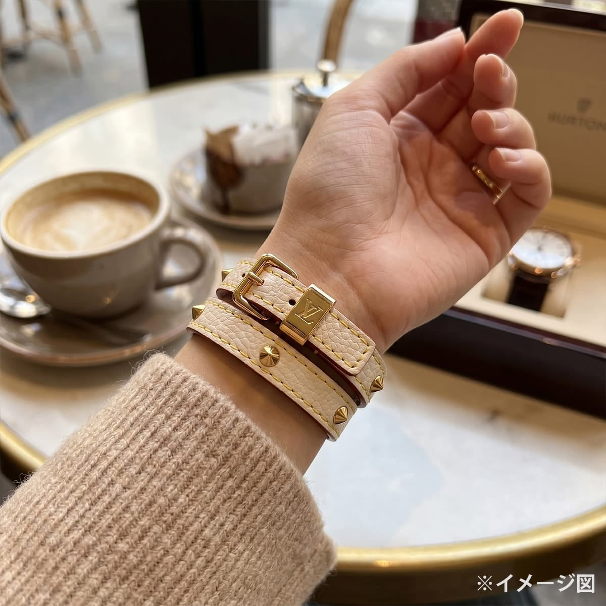 [Pre-loved] LOUIS VUITTON bracelet Bracelet Double Tour Bron SUHARI Gold HW M91846[LIKE NEW][Authentic]