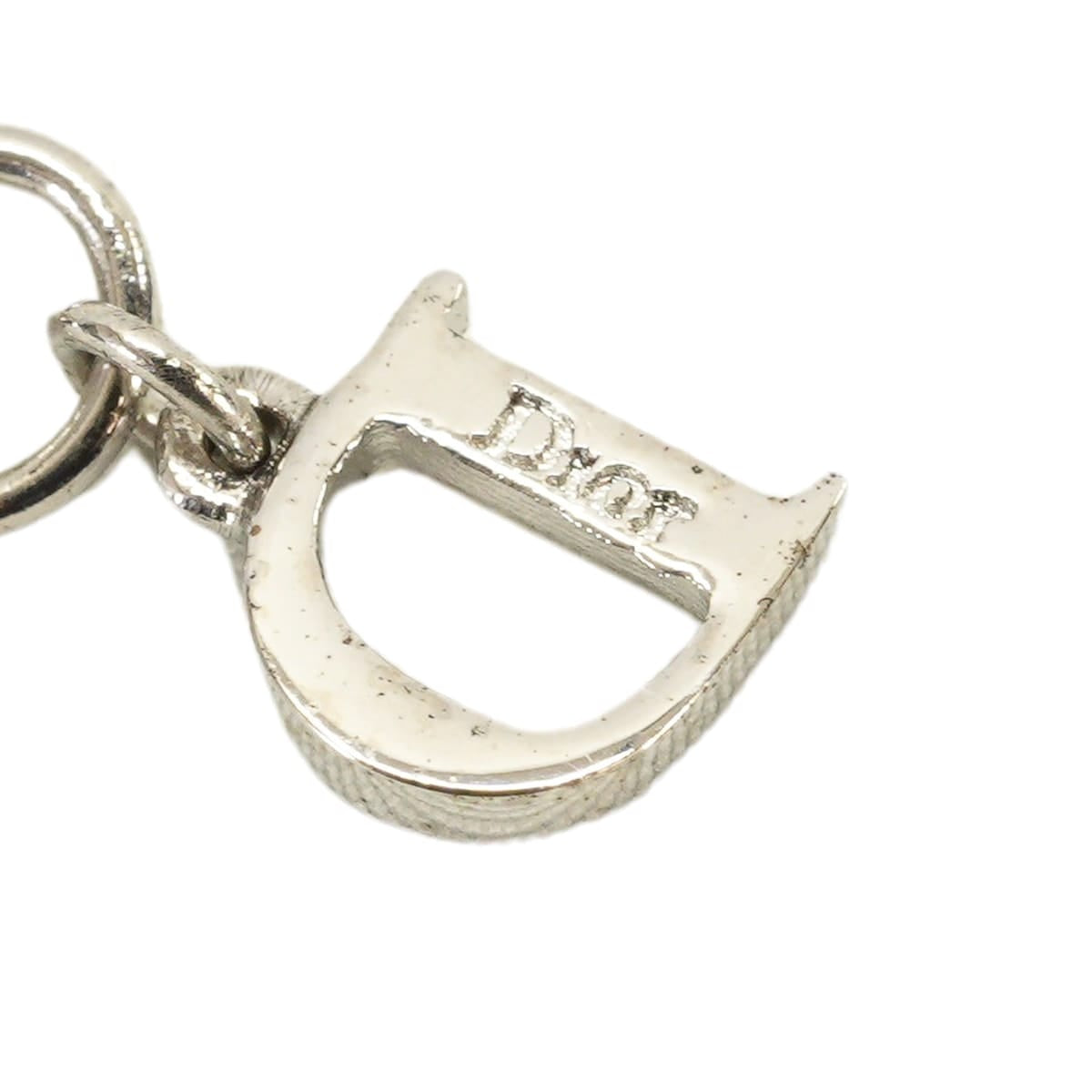 Dior choker Vintage Flower Trotter Blanc (White)/Pink Patent Enamel Leather Silver HW[EXCELLENT][Authentic]