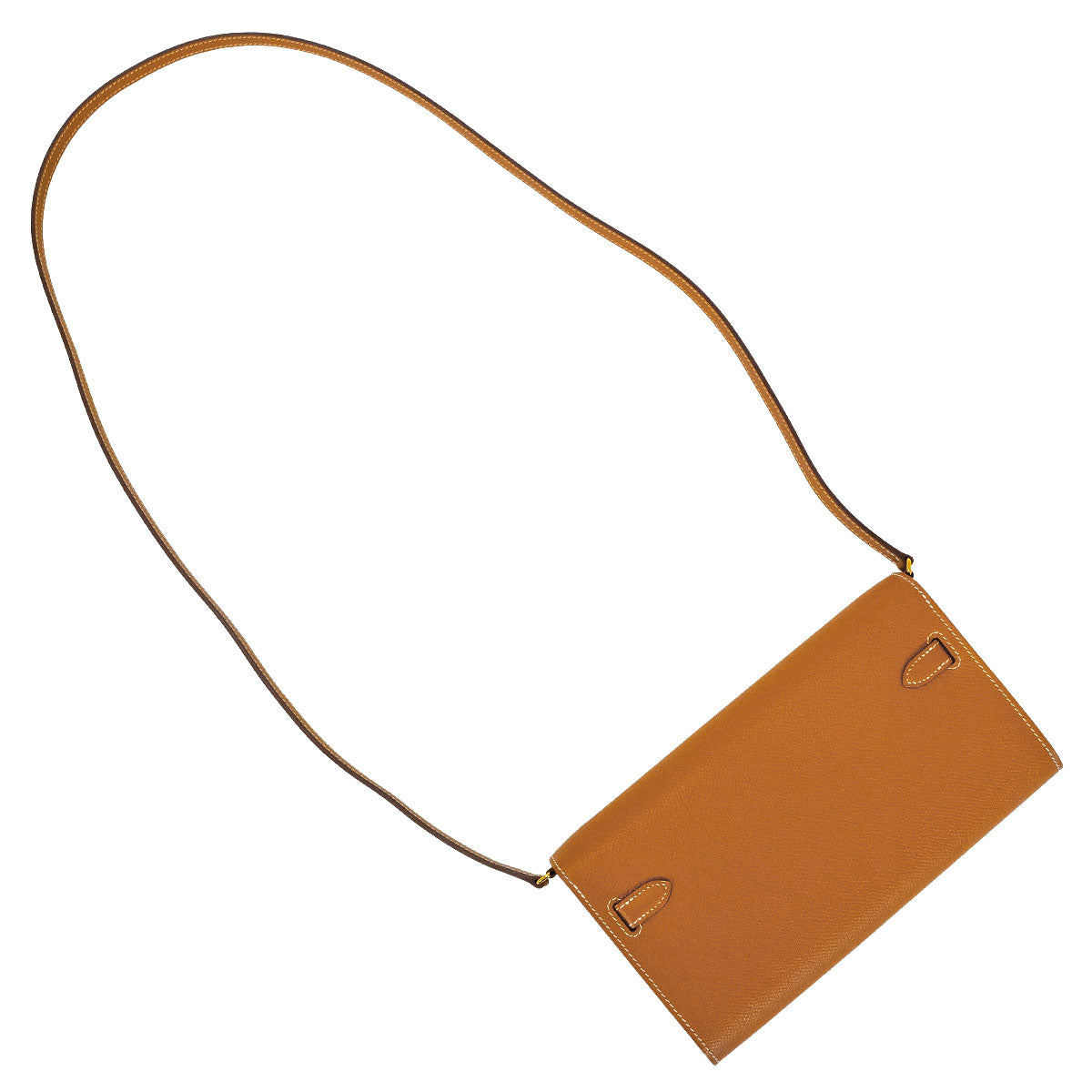 HERMES long wallet Kelly Wallet Long To Go Gold Veau Epsom Gold HW Stamp Z[EXCELLENT][Authentic]