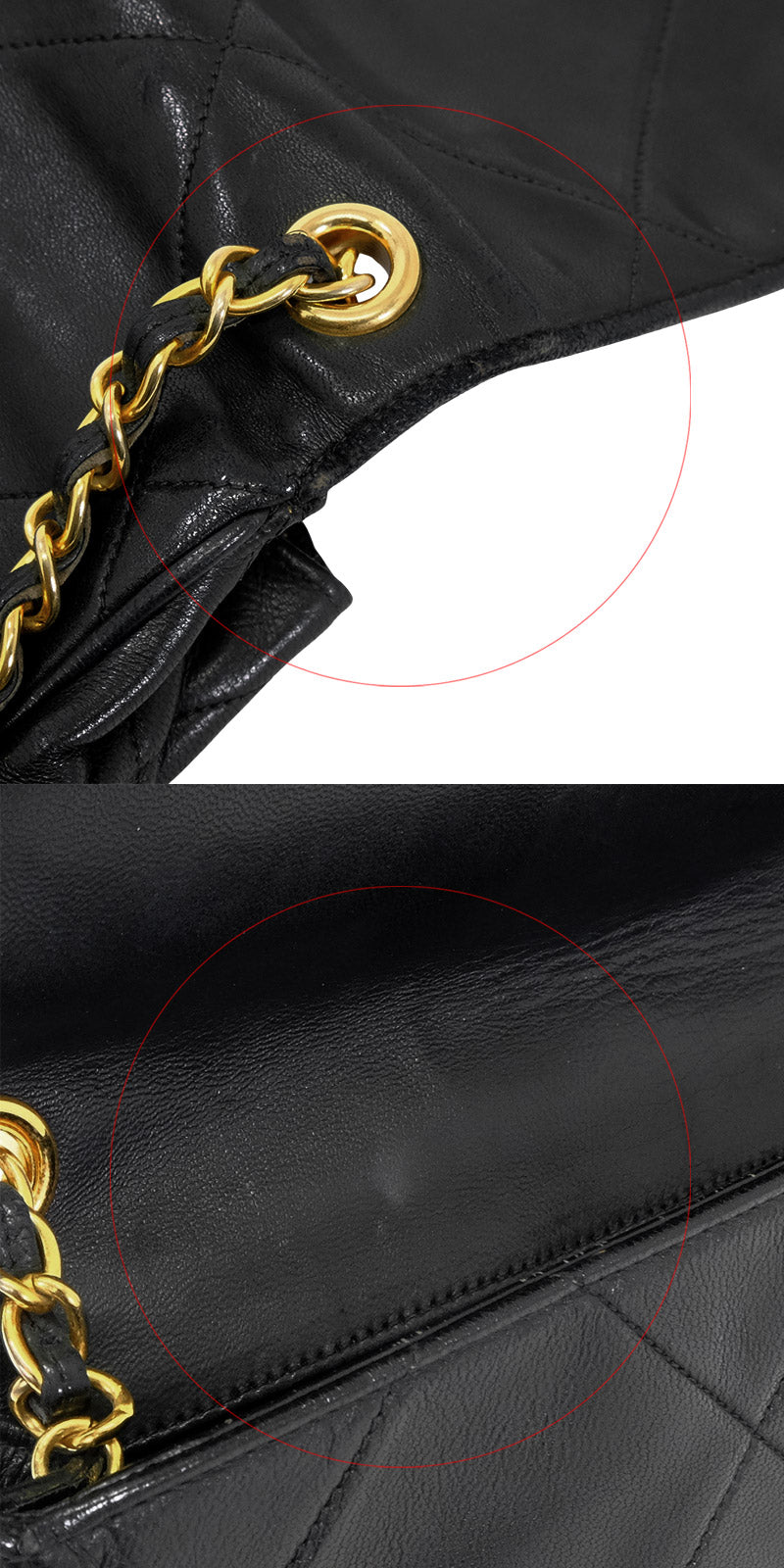 [Pre-loved] CHANEL Shoulder bag Vintage Chain Matelasse COCO Mark Noir (Black) Lambskin Gold HW[USED AB][Authentic]
