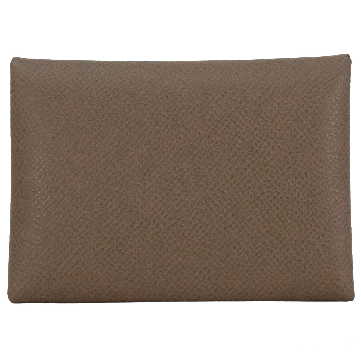 HERMES card holder Calvi Duo Etoupe Veau Epsom Silver HW Stamp G[BRAND NEW][Authentic]