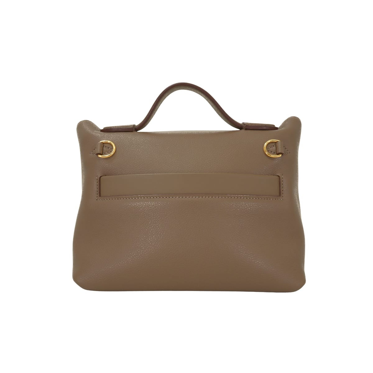 [Pre-loved] HERMES Shoulder bag Sac 24/24 21 Mini Etoupe Evercolor/Veau Swift Gold HW Stamp W[LIKE NEW][Authentic]
