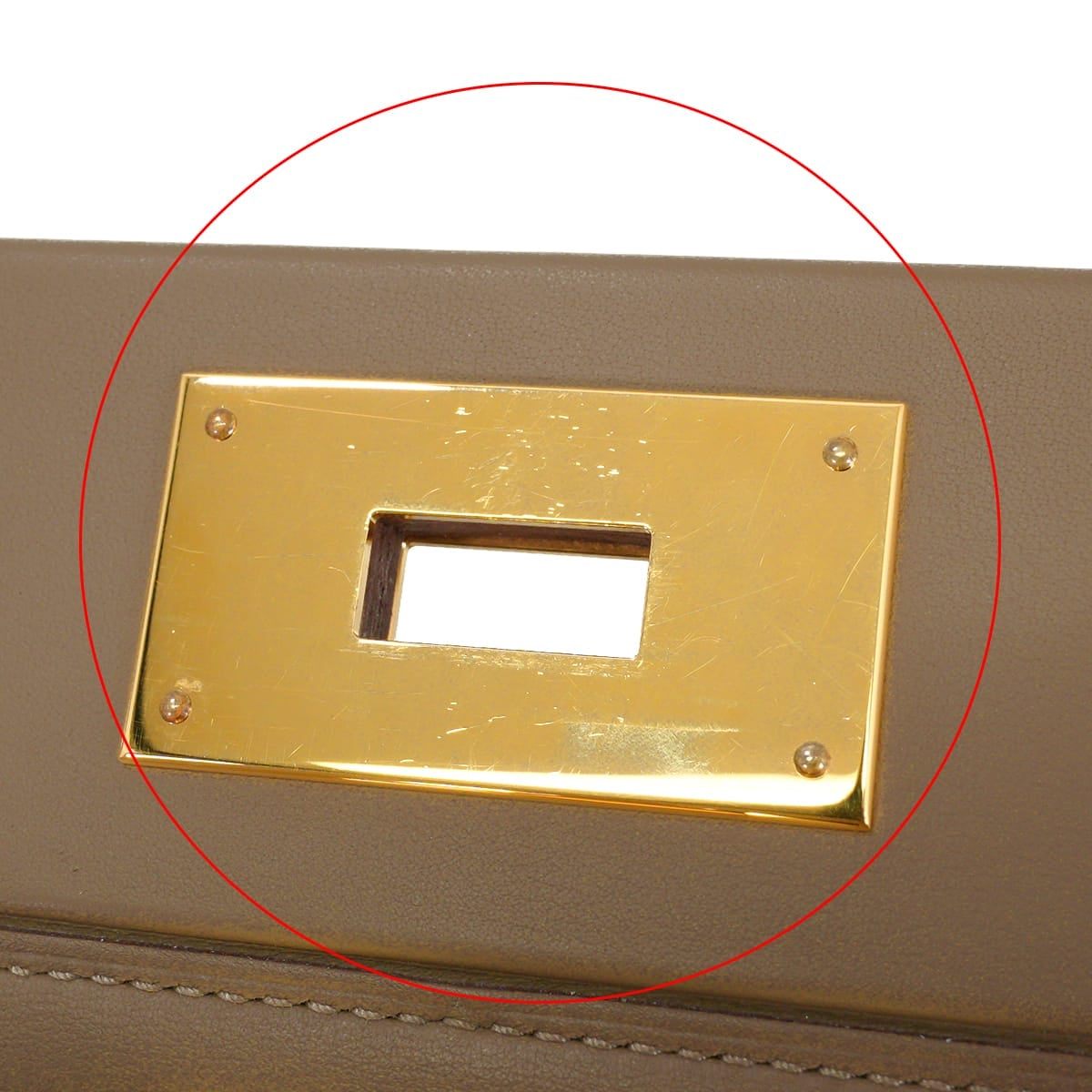 [Pre-loved] HERMES Shoulder bag Sac 24/24 21 Mini Etoupe Evercolor/Veau Swift Gold HW Stamp W[LIKE NEW][Authentic]