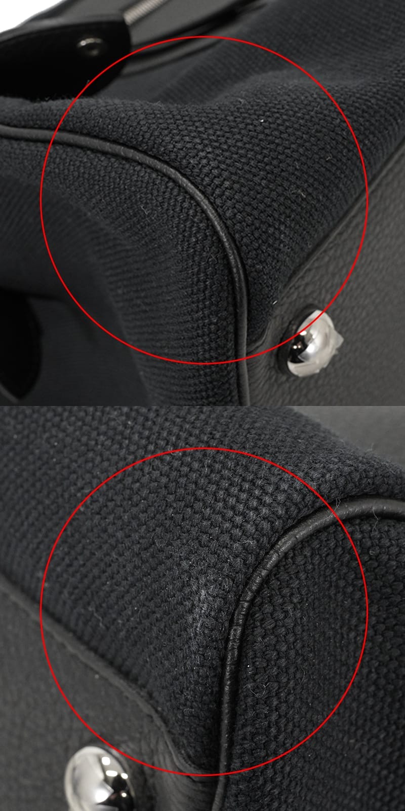 HERMES Shoulder bag Long Courrier Noir (Black) Toile Goeland/Taurillon Clemence Silver HW Stamp B[EXCELLENT][Authentic]
