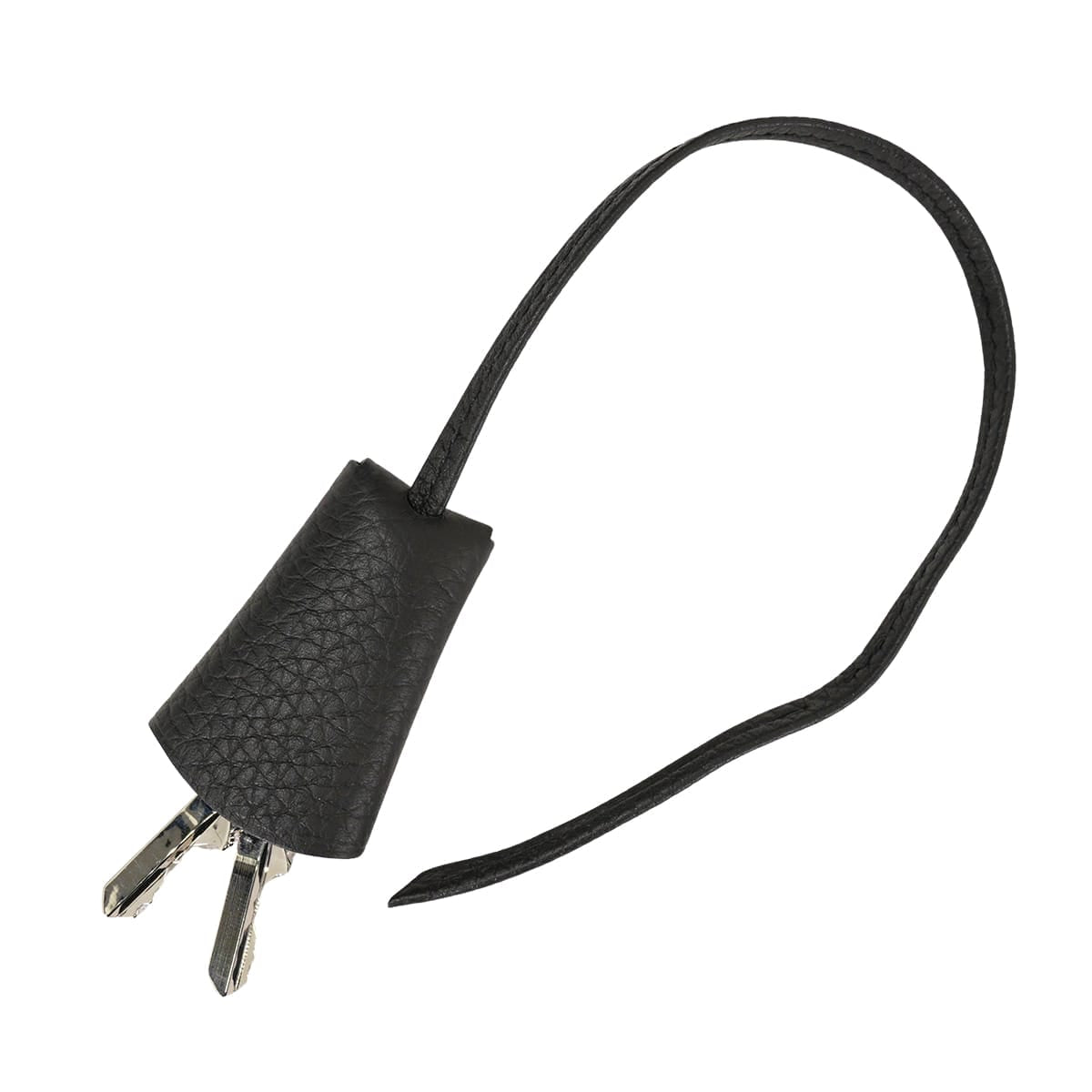 HERMES Shoulder bag Long Courrier Noir (Black) Toile Goeland/Taurillon Clemence Silver HW Stamp B[EXCELLENT][Authentic]