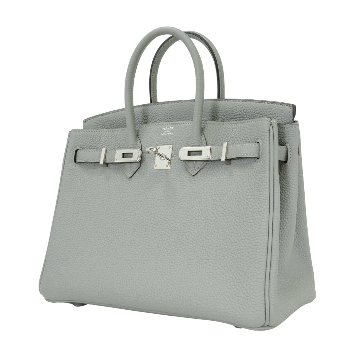 [Pre-loved] HERMES Handbag Birkin25 Bleu Glacier Veau Togo Silver HW Stamp A[LIKE NEW][Authentic]