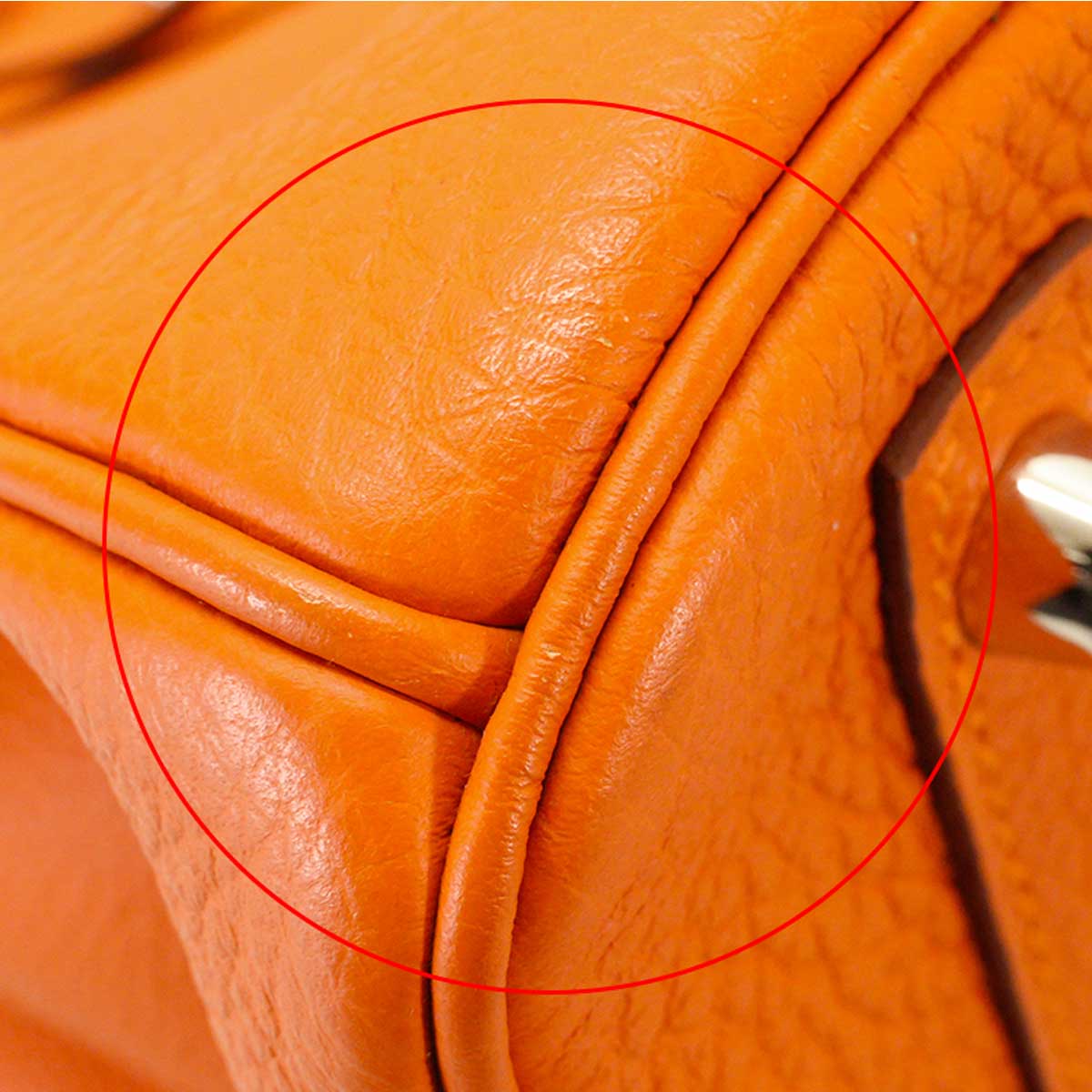 [Pre-loved] HERMES Handbag Birkin30 Orange Veau Togo Silver HW Stamp T[LIKE NEW][Authentic]