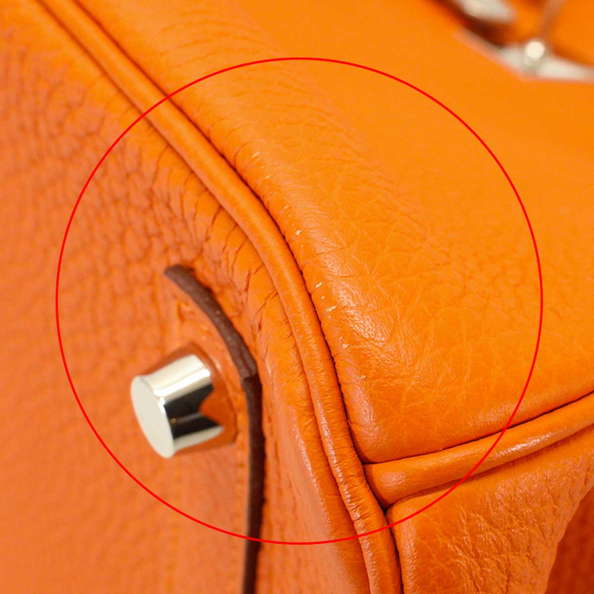 [Pre-loved] HERMES Handbag Birkin30 Orange Veau Togo Silver HW Stamp T[LIKE NEW][Authentic]