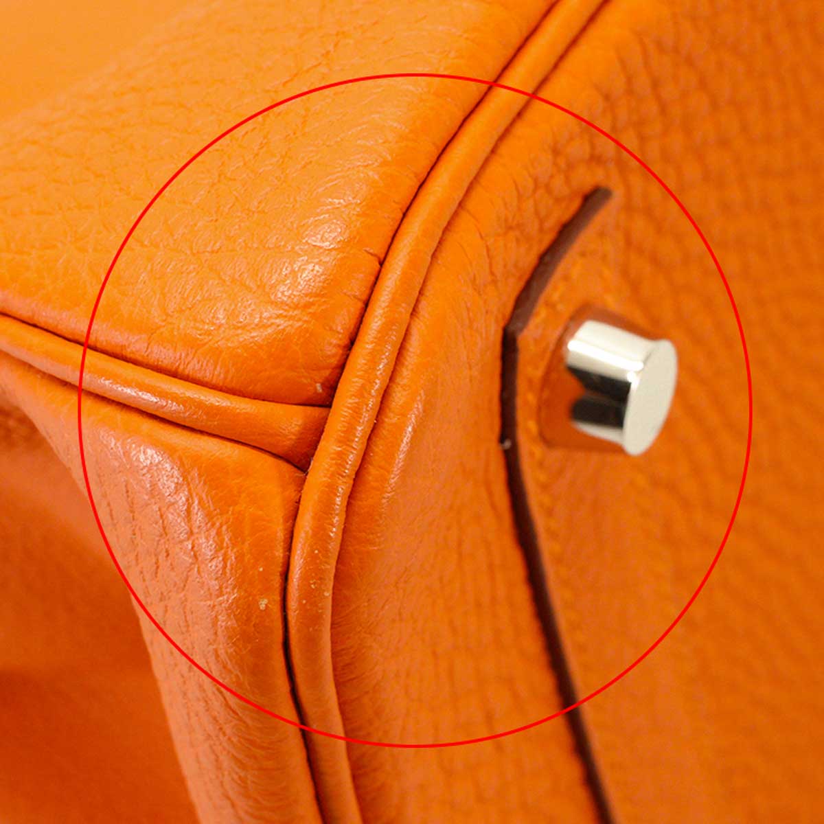 [Pre-loved] HERMES Handbag Birkin30 Orange Veau Togo Silver HW Stamp T[LIKE NEW][Authentic]