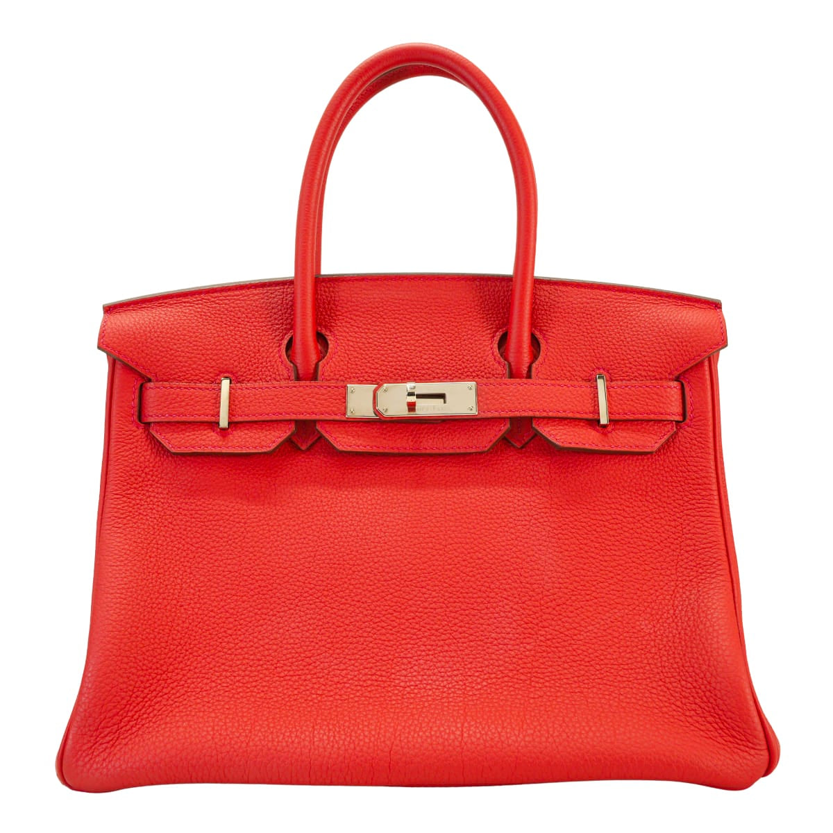 [Pre-loved] HERMES Handbag Birkin30 Rouge Tomate Veau Togo Silver HW Stamp X[LIKE NEW][Authentic]