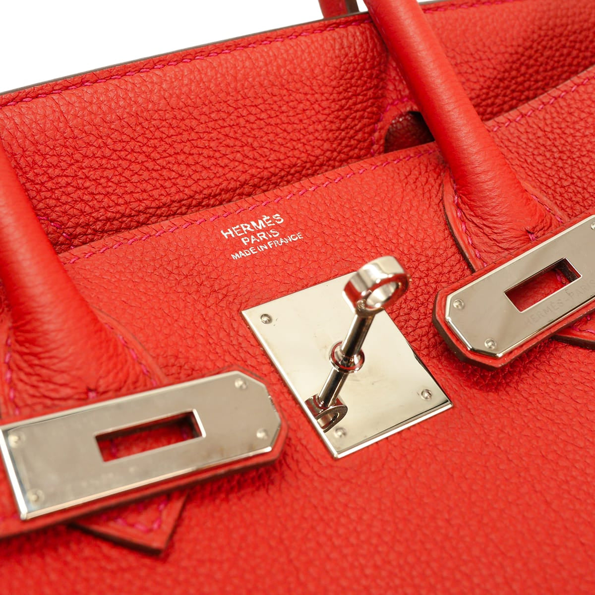 [Pre-loved] HERMES Handbag Birkin30 Rouge Tomate Veau Togo Silver HW Stamp X[LIKE NEW][Authentic]