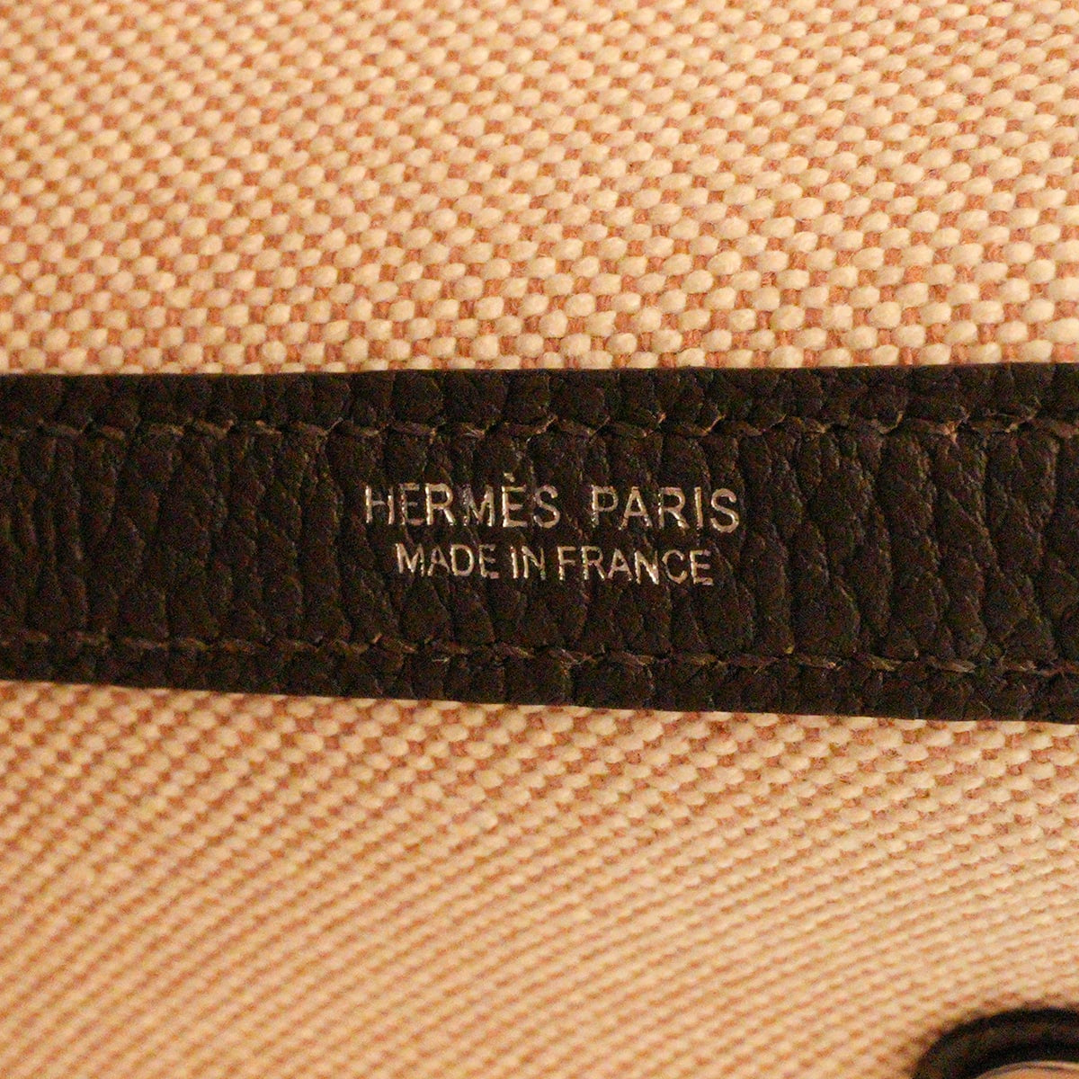 [Pre-loved] HERMES tote bag Garden Party 36 PM Hermes ElectricCaramel/Ecru/Beige/Ebene Toile H Plume/Veau Negonda Silver HW Stamp W[LIKE NEW][Authentic]