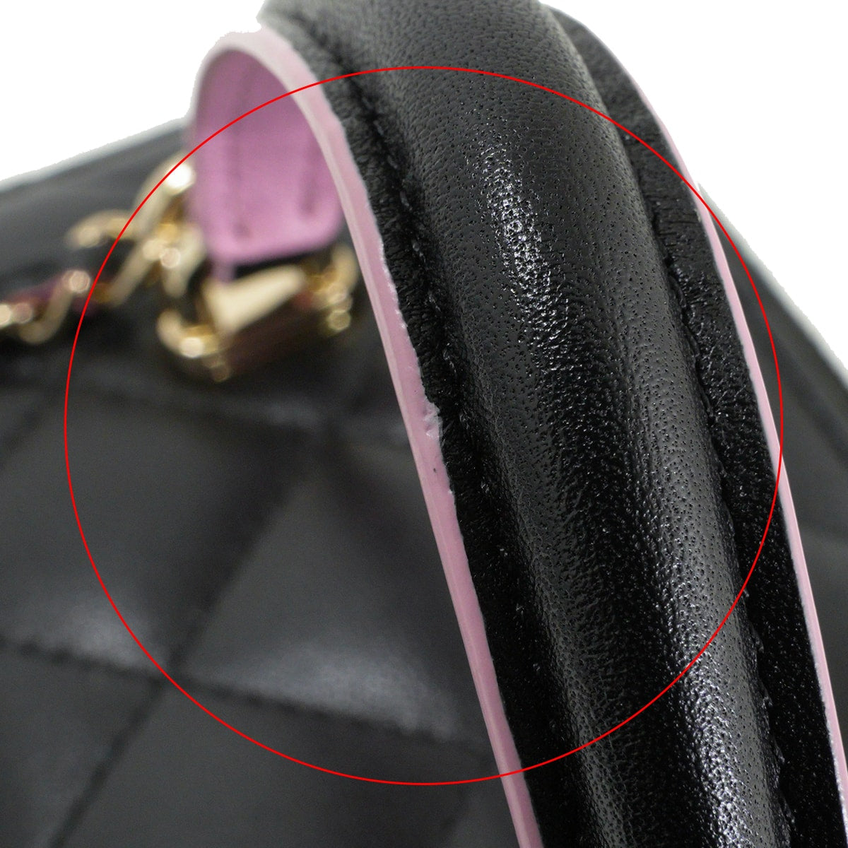 [Pre-loved] CHANEL Shoulder bag Mini Vanity Case Matelasse COCO Mark chain with mirror Noir (Black)/Pink Lambskin Gold HW AP2199[LIKE NEW][Authentic]