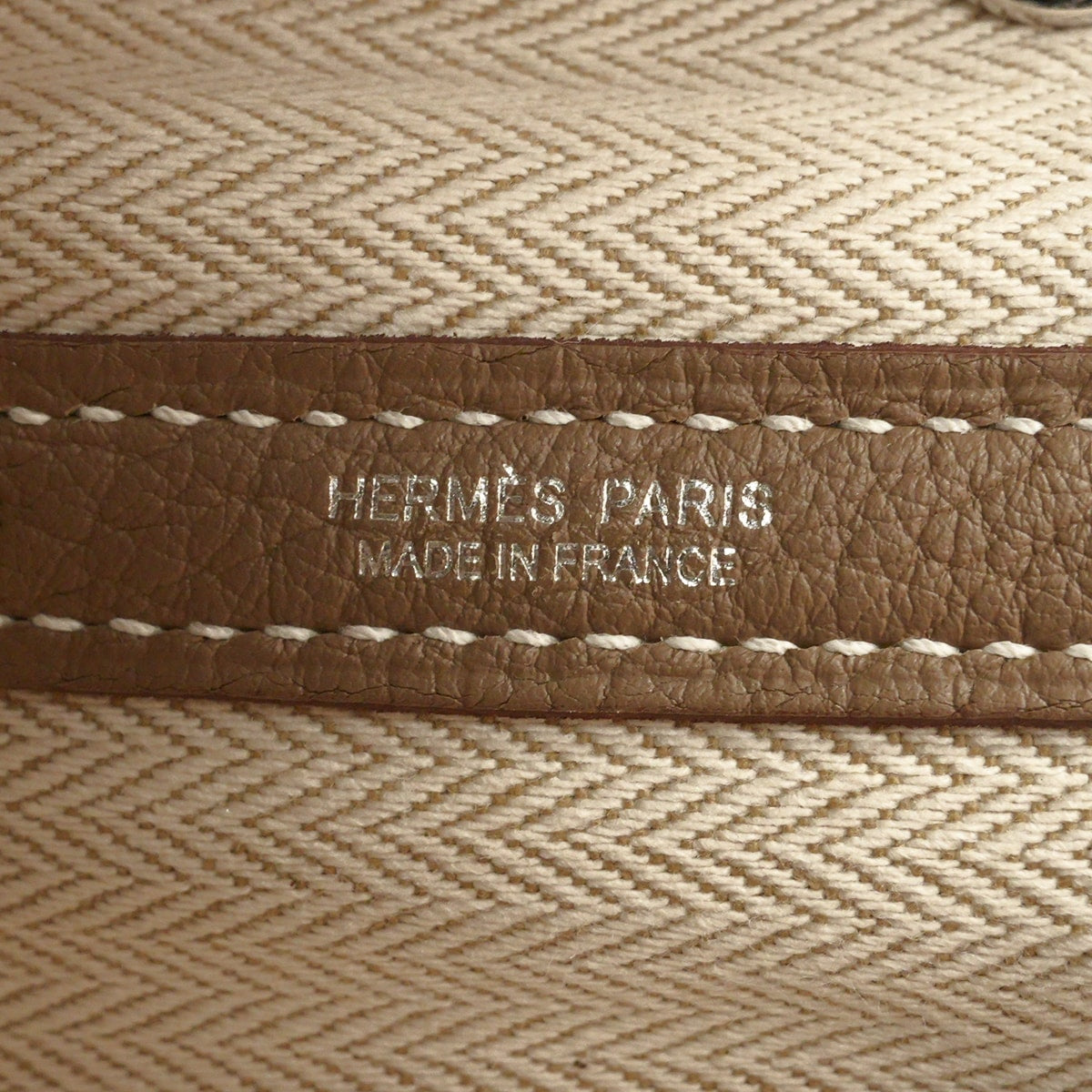 HERMES tote bag Garden Party 30 TPM All Leather Etoupe Veau Negonda Silver HW Stamp K[EXCELLENT][Authentic]