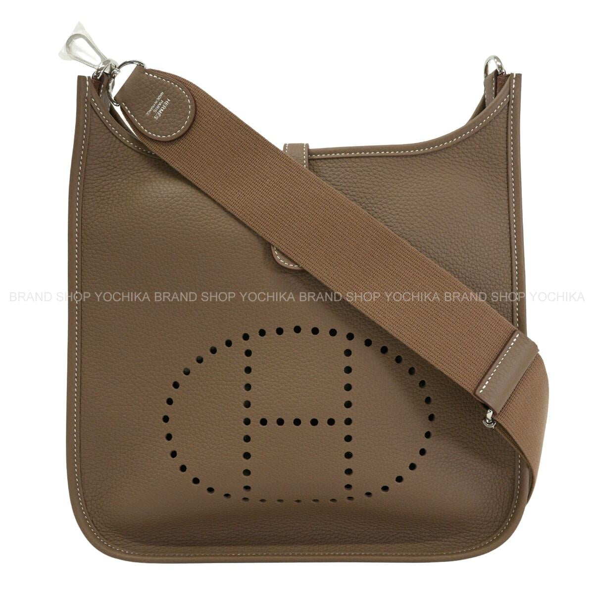 HERMES Shoulder bag Evelyne 29 PM Evelyne 3 Etoupe Taurillon Clemence Silver HW Stamp K[BRAND NEW][Authentic]