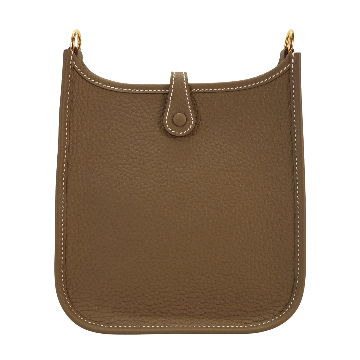 HERMES Shoulder bag Evelyne 16 TPM Amazone Etoupe/Blue Indigo Taurillon Clemence Gold HW Stamp W[EXCELLENT][Authentic]