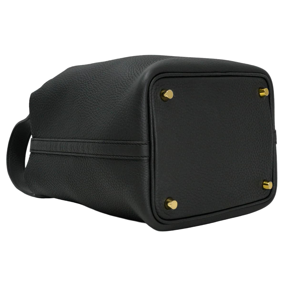 HERMES Handbag Picotin Lock 18 PM Noir (Black) Taurillon Clemence Gold HW Stamp G[EXCELLENT][Authentic]