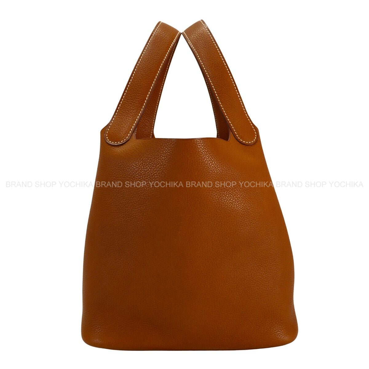[Pre-loved] HERMES Handbag Picotin Lock 22 MM Fauve Veau Barenia Silver HW Stamp Z[LIKE NEW][Authentic]