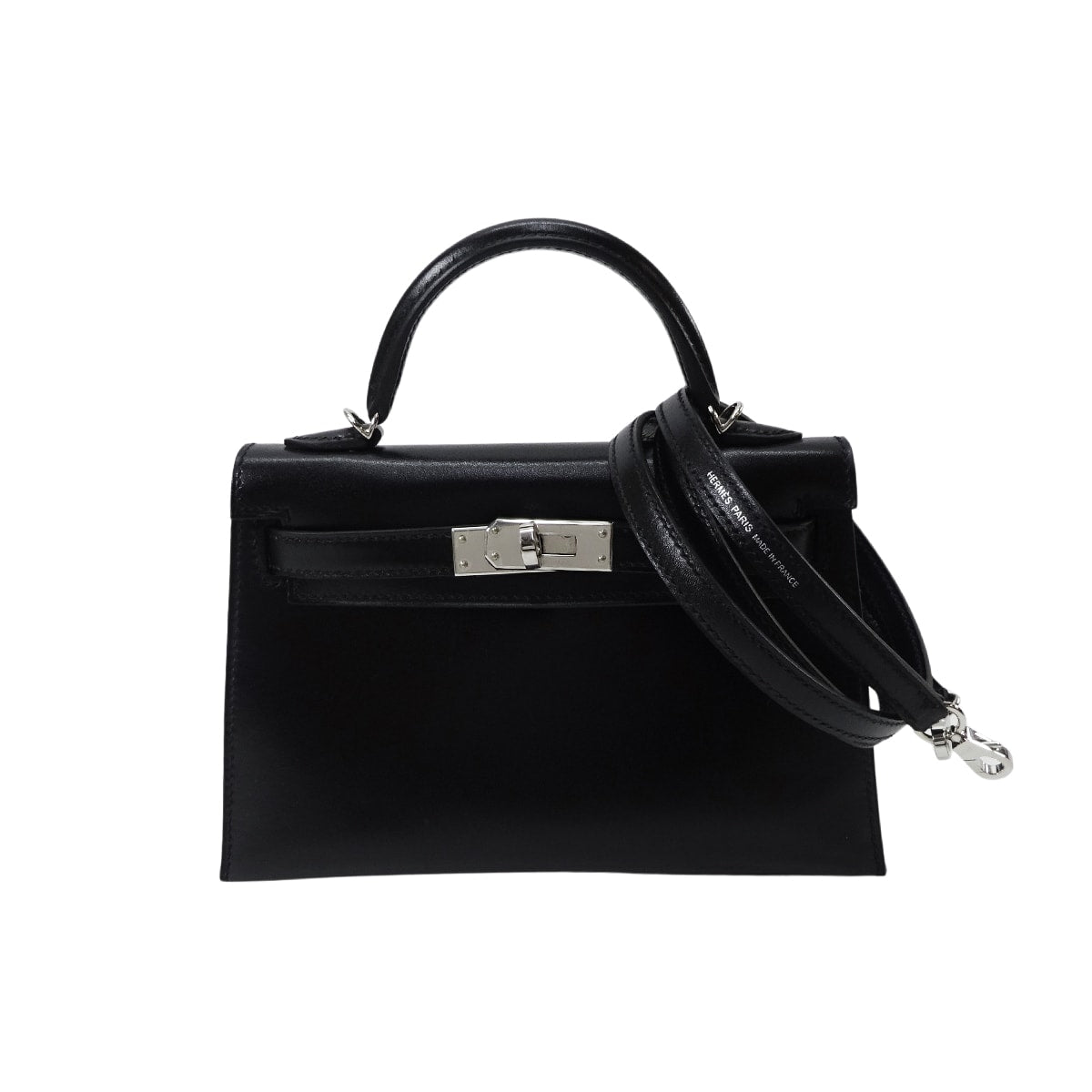 HERMES Shoulder bag Kelly mini 2 Kelly20 Noir (Black) Box Calf Silver HW Stamp G[BRAND NEW][Authentic]