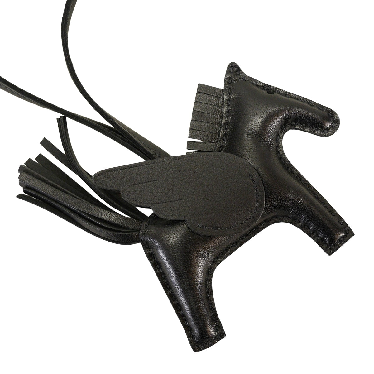 HERMES bag charm Rodeo Pegasus PM SO BLACK Noir (Black) Agneau Milo/Veau Swift Stamp W[EXCELLENT][Authentic]