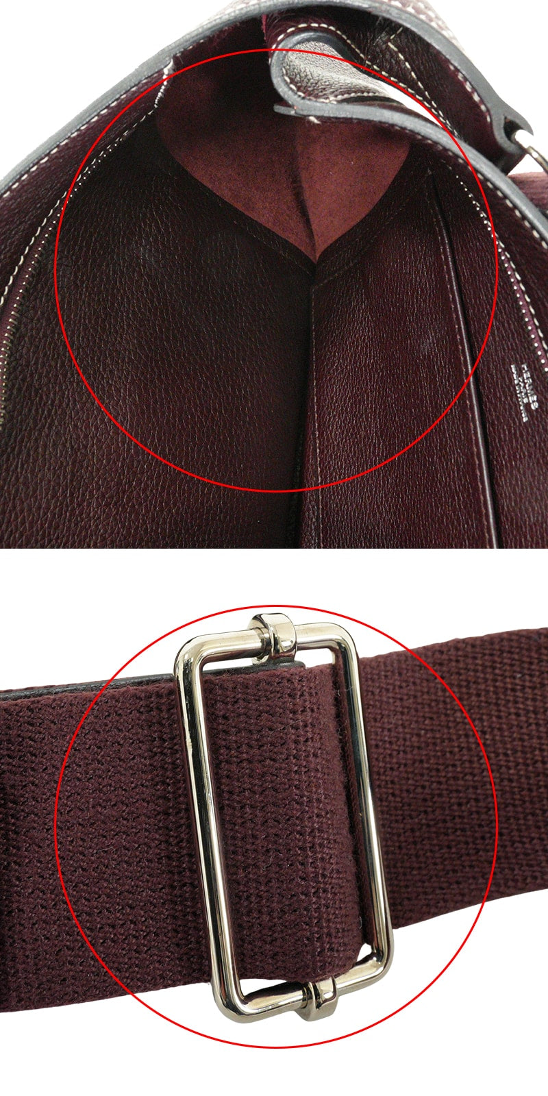 [Pre-loved] HERMES Shoulder bag Good News PM Rouge H Taurillon Clemence Silver HW Stamp □L[USED SA][Authentic]