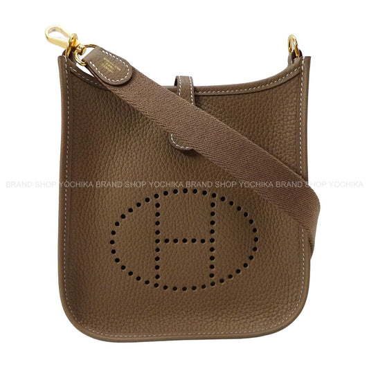 HERMES Shoulder bag Evelyne 16 TPM Etoupe Taurillon Clemence Gold HW Stamp K[BRAND NEW][Authentic]