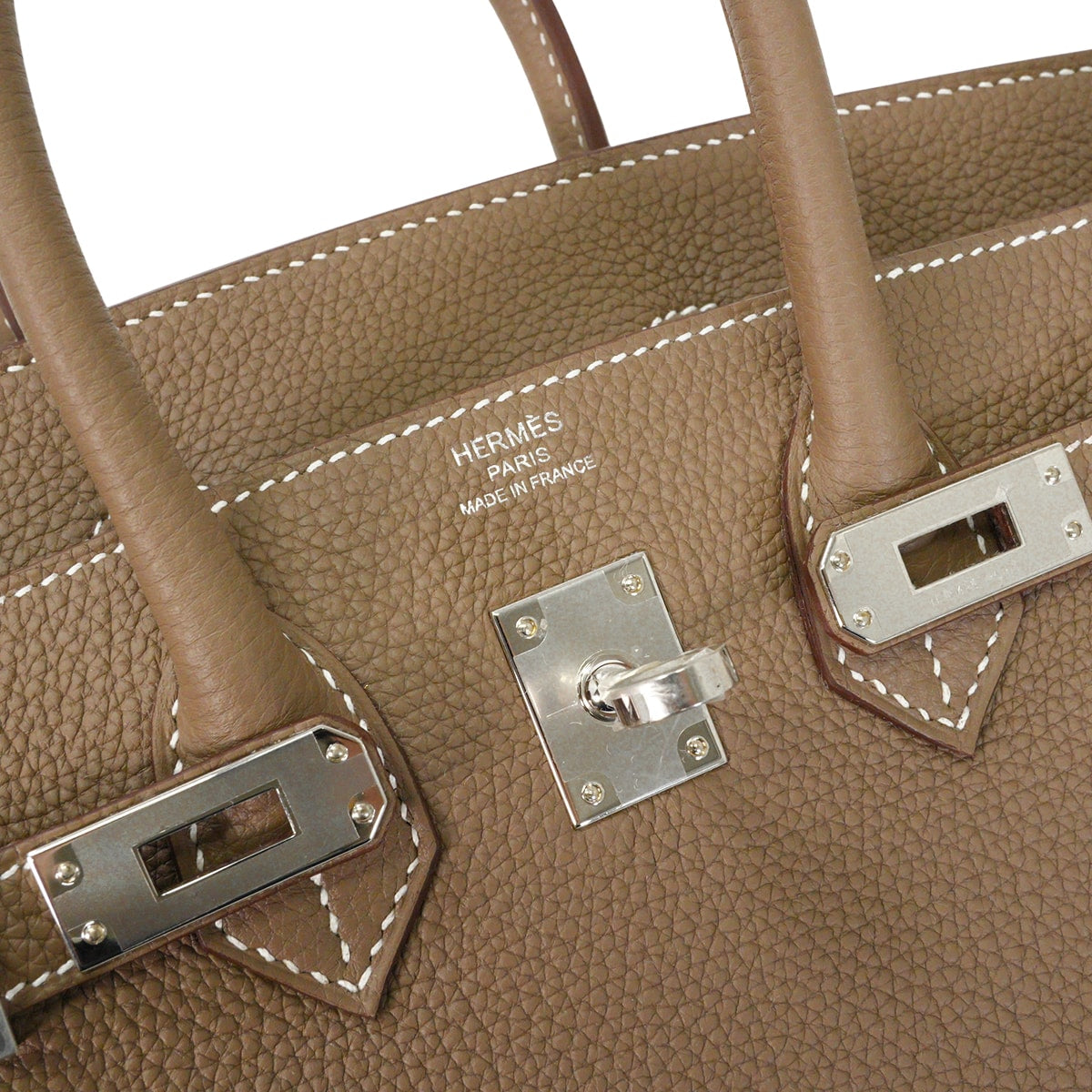 HERMES Handbag Birkin25 Etoupe Veau Togo Silver HW Stamp G[BRAND NEW][Authentic]