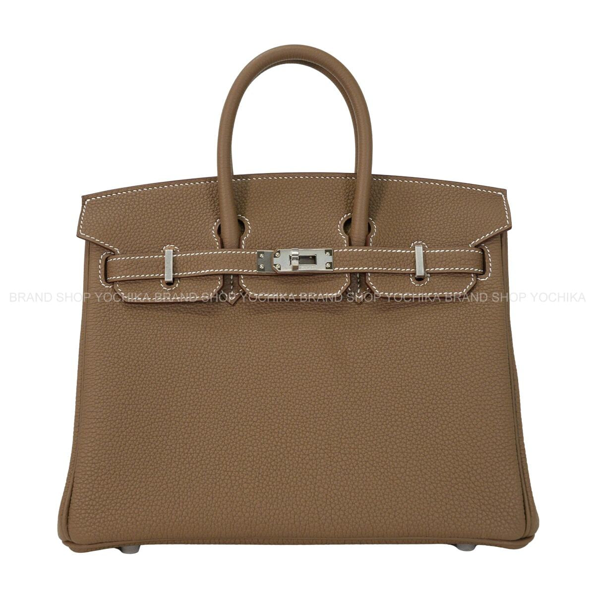 HERMES Handbag Birkin25 Etoupe Veau Togo Silver HW Stamp G[BRAND NEW][Authentic]
