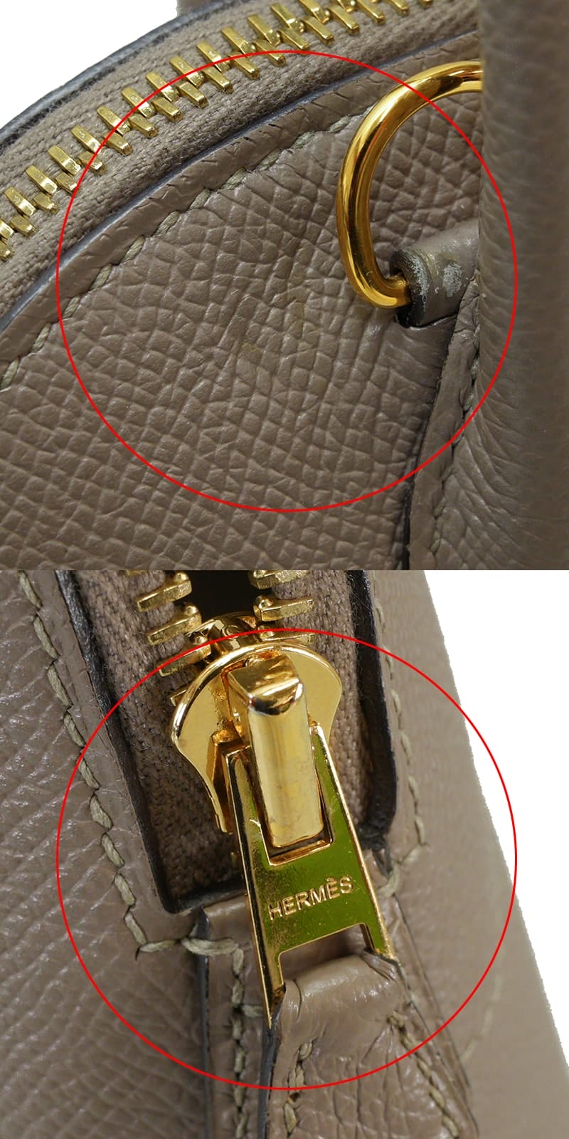 [Pre-loved] HERMES Shoulder bag Bolide27 Gris Asphalte Veau Epsom Gold HW Stamp D[USED A][Authentic]
