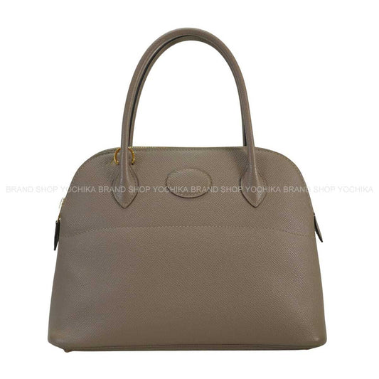 [Pre-loved] HERMES Shoulder bag Bolide27 Gris Asphalte Veau Epsom Gold HW Stamp D[USED A][Authentic]