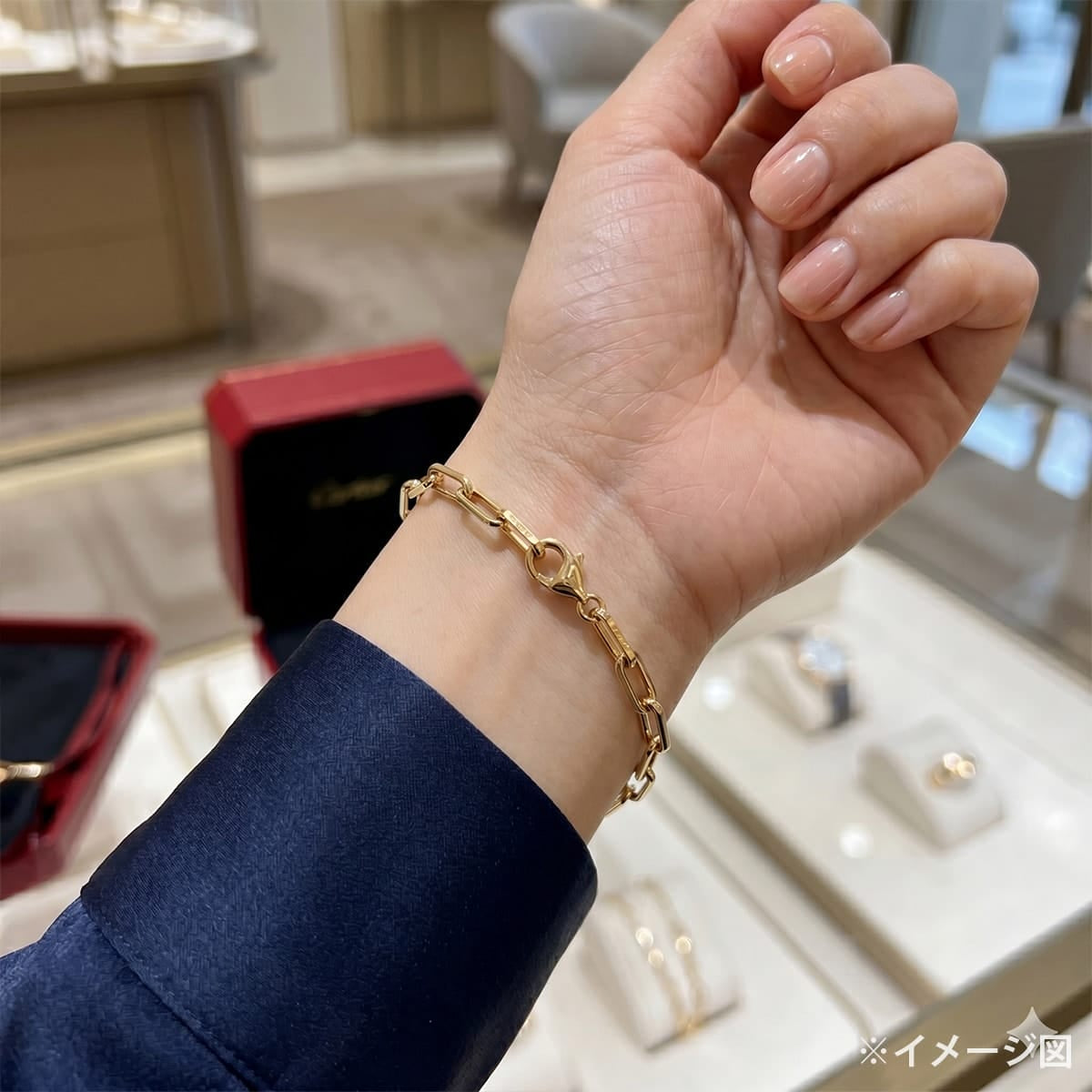 CARTIER bracelet Santos de Cartier Small Gold K18 B6090300[EXCELLENT][Authentic]
