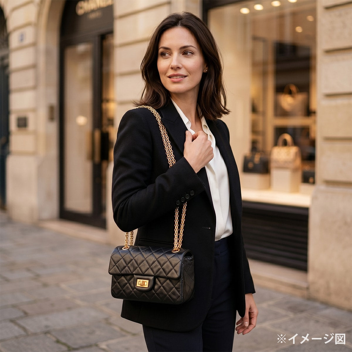 [Pre-loved] CHANEL Shoulder bag 2.55 Mini HandbagNoir(Black) Aged calfskin Gold HW AS0874[LIKE NEW][Authentic]
