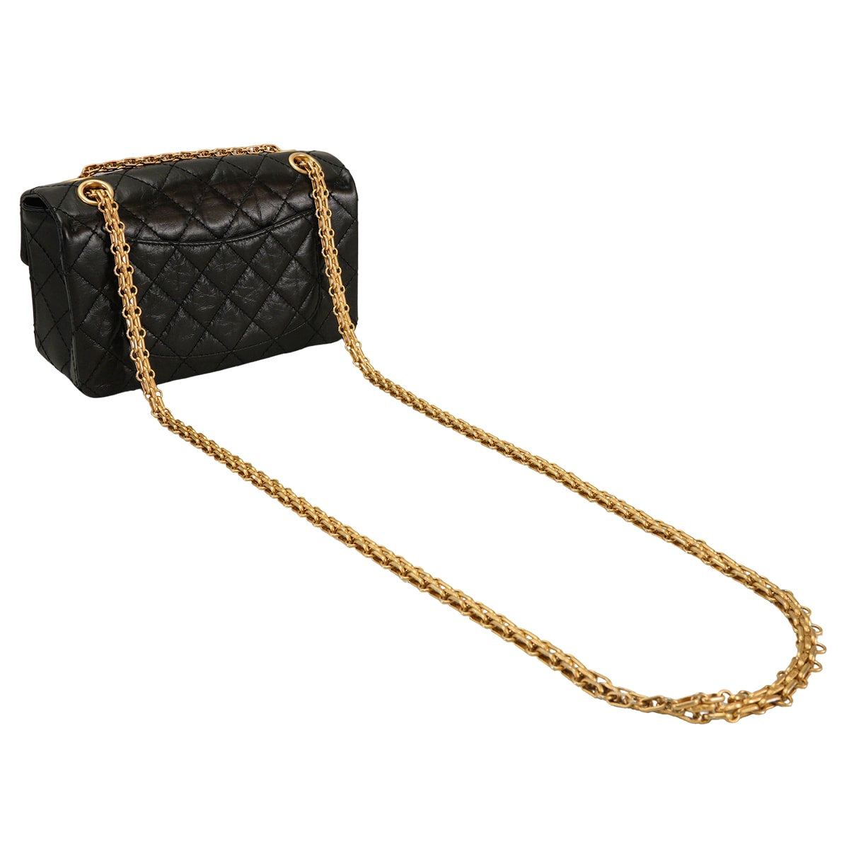 [Pre-loved] CHANEL Shoulder bag 2.55 Mini HandbagNoir(Black) Aged calfskin Gold HW AS0874[LIKE NEW][Authentic]