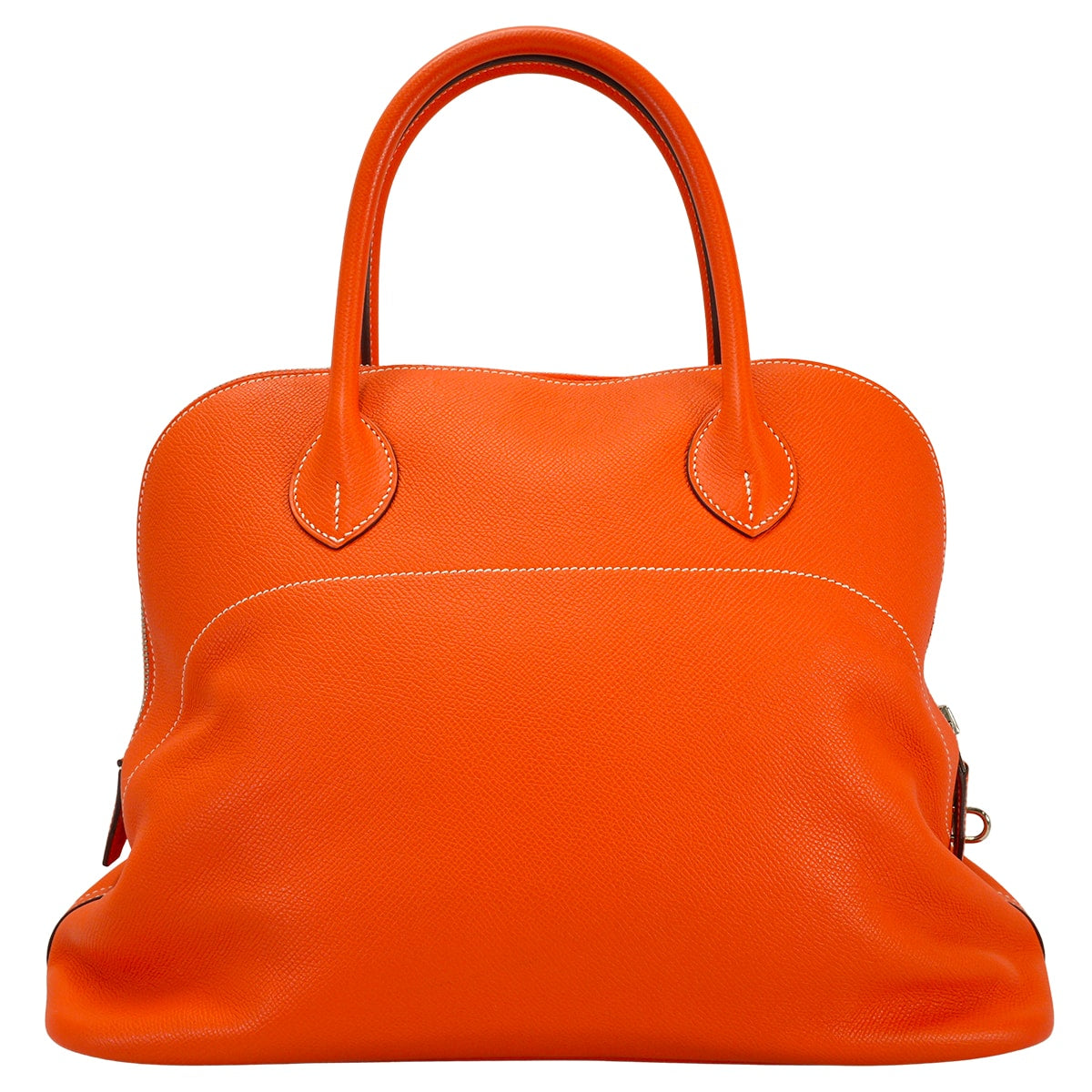 [Pre-loved] HERMES Handbag Bolide Relax 35 Orange Poppy Veau Epsom Silver HW Stamp T[LIKE NEW][Authentic]