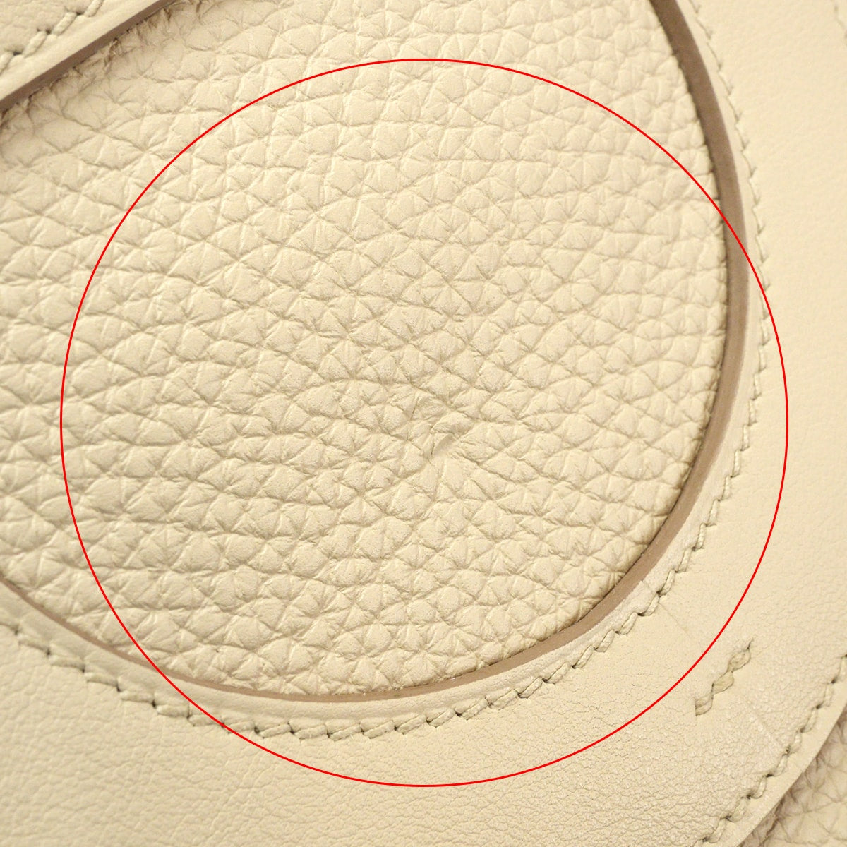 [Pre-loved] HERMES Handbag In the Loop 23 Craie Taurillon Clemence/Veau Swift Gold HW Stamp U[LIKE NEW][Authentic]