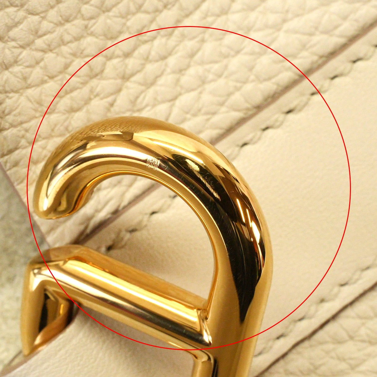 [Pre-loved] HERMES Handbag In the Loop 23 Craie Taurillon Clemence/Veau Swift Gold HW Stamp U[LIKE NEW][Authentic]