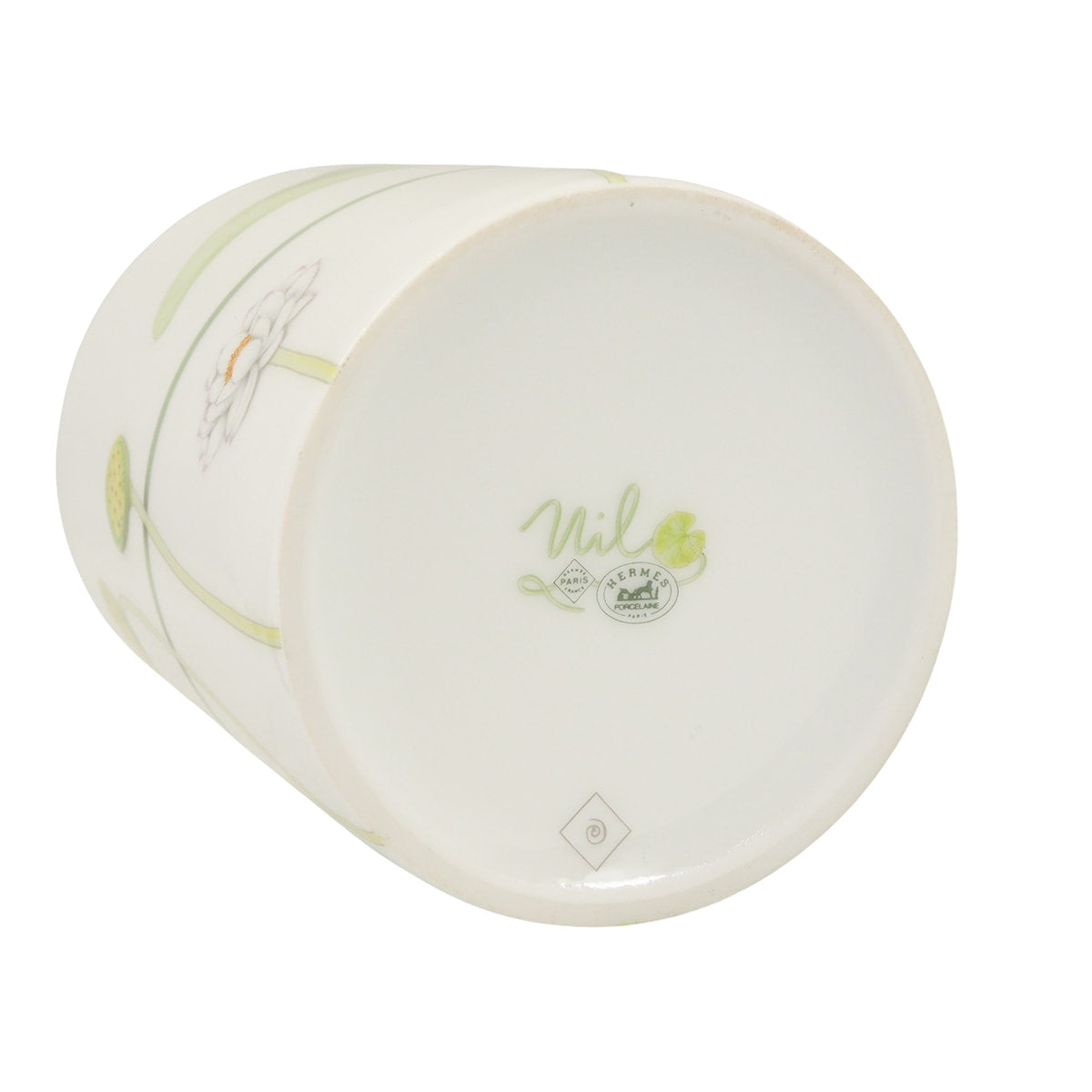 HERMES mug cup Un Jardin sur le Nil Blanc (White)/Green Porcelain[EXCELLENT][Authentic]