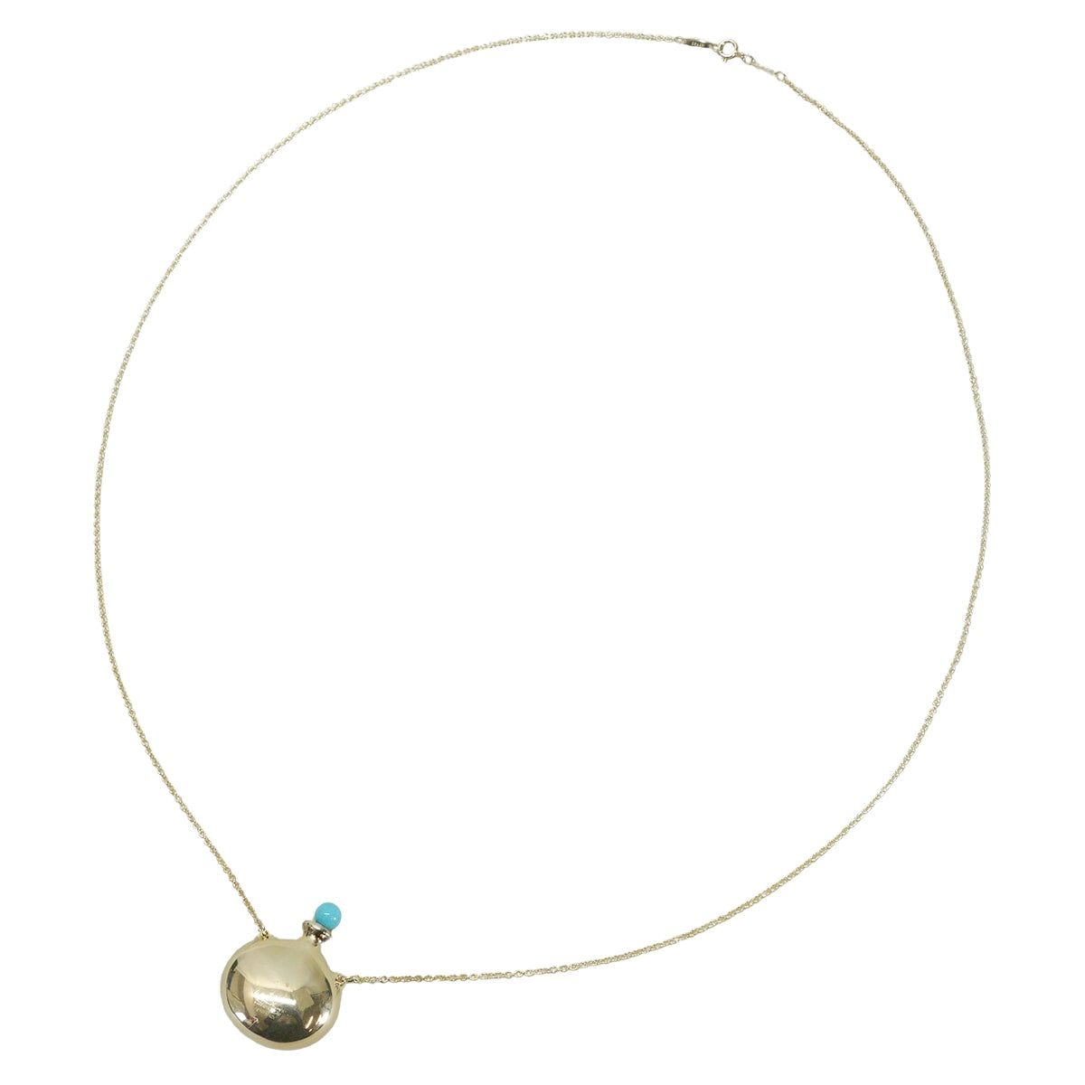 [Pre-loved] TIFFANY&Co. necklace Elsa Peretti Bottle Round Bottle Pendant Silver Sterling Silver/Turquoise 60020660[LIKE NEW][Authentic]