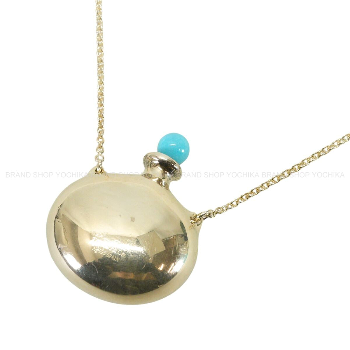 [Pre-loved] TIFFANY&Co. necklace Elsa Peretti Bottle Round Bottle Pendant Silver Sterling Silver/Turquoise 60020660[LIKE NEW][Authentic]