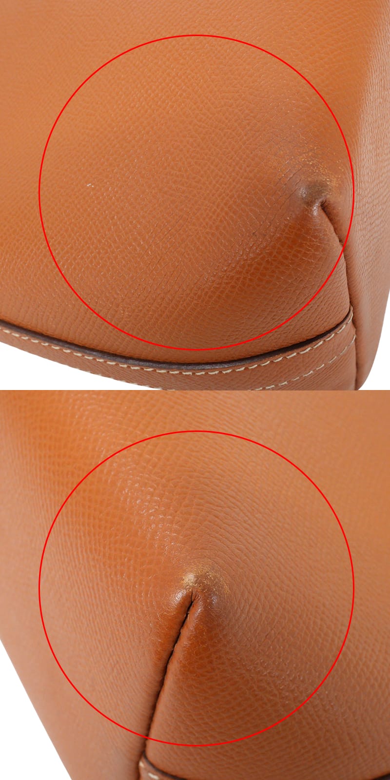 [Pre-loved] HERMES Shoulder bag Berlingot PM Gold Veau Epsom Silver HW Stamp □I[USED AB][Authentic]