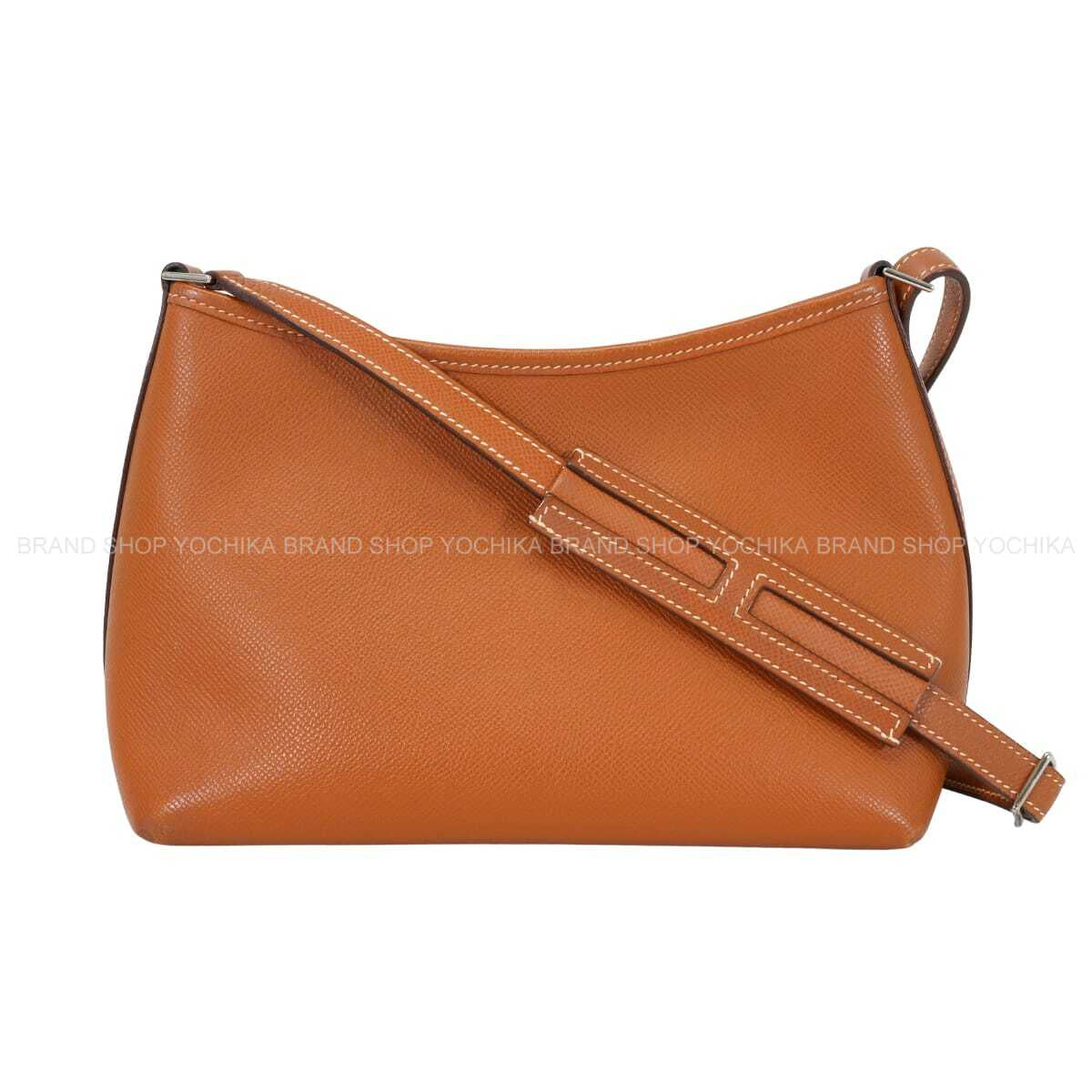 [Pre-loved] HERMES Shoulder bag Berlingot PM Gold Veau Epsom Silver HW Stamp □I[USED AB][Authentic]