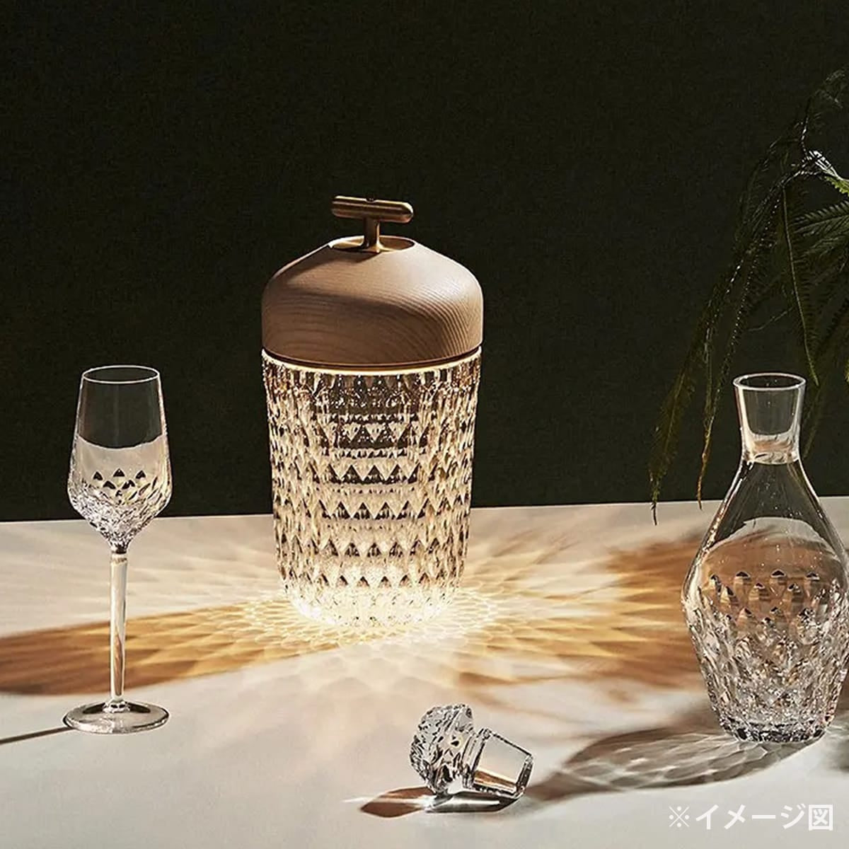 Saint Louis lighting Folia portable lamp wood Acorn LEDBrown Crystal Mat Gold HW 1506E500[BRAND NEW][Authentic]