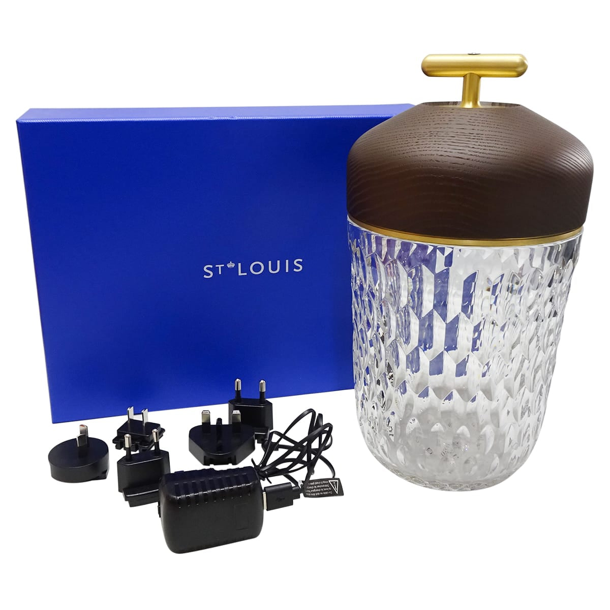 Saint Louis lighting Folia portable lamp wood Acorn LEDBrown Crystal Mat Gold HW 1506E500[BRAND NEW][Authentic]