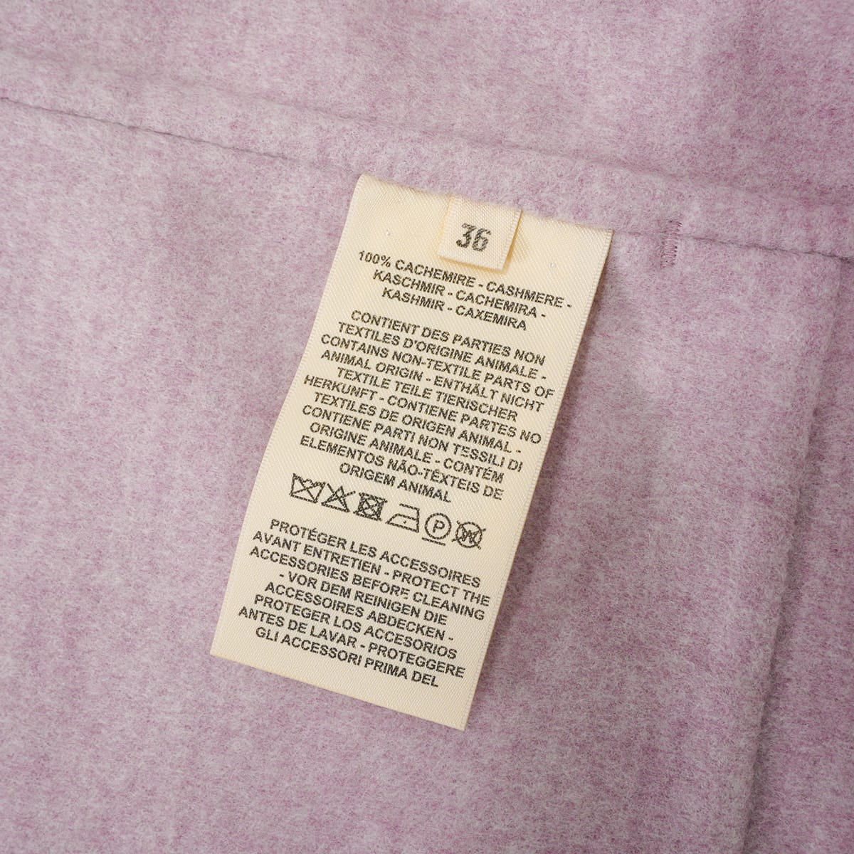 [Pre-loved] 2025SS HERMES Jacket Double-face Short sleeve Pink Cashmere #36 5EO235DC[LIKE NEW][Authentic]