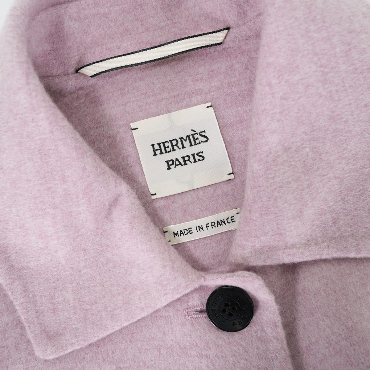 [Pre-loved] 2025SS HERMES Jacket Double-face Short sleeve Pink Cashmere #36 5EO235DC[LIKE NEW][Authentic]