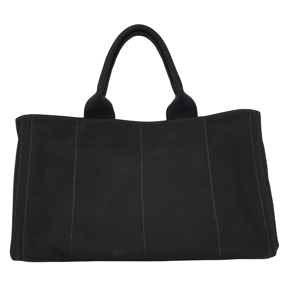 [Pre-loved] PRADA tote bag CANAPA GM Noir (Black) Canvas Gold HW BN1872[USED SA][Authentic]