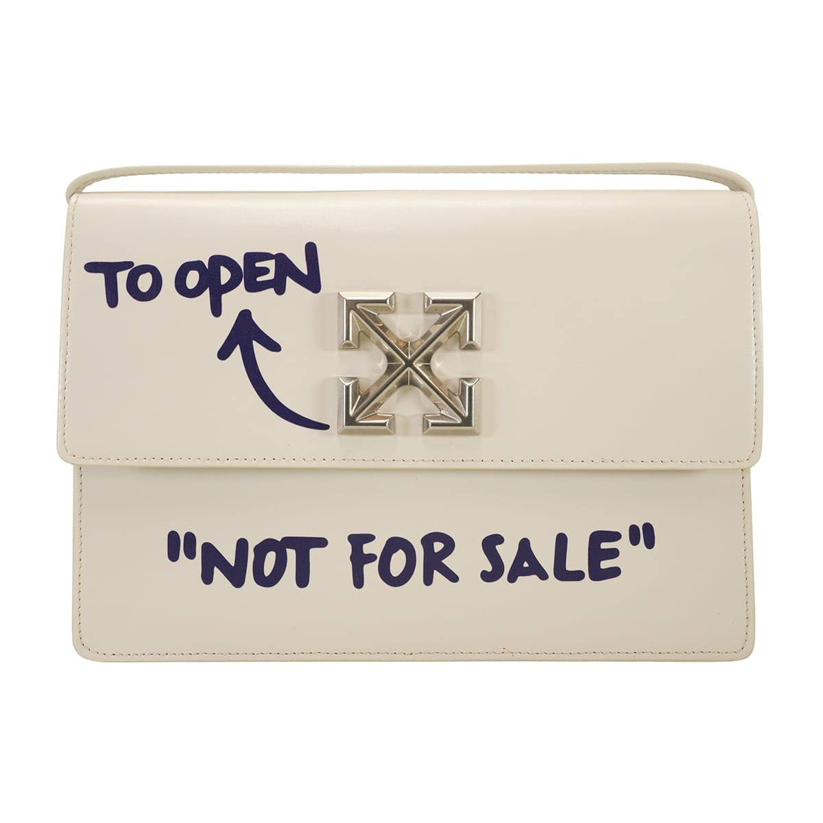 [Pre-loved] OFF-WHITE Shoulder bag Jitney Blanc (White) Calf Silver HW[LIKE NEW][Authentic]