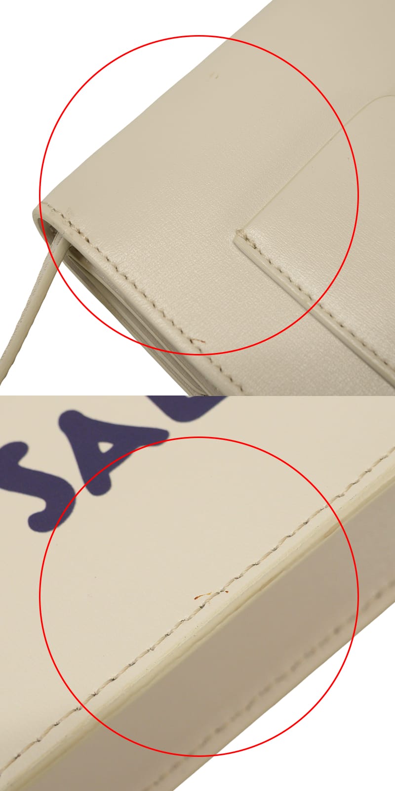 [Pre-loved] OFF-WHITE Shoulder bag Jitney Blanc (White) Calf Silver HW[LIKE NEW][Authentic]