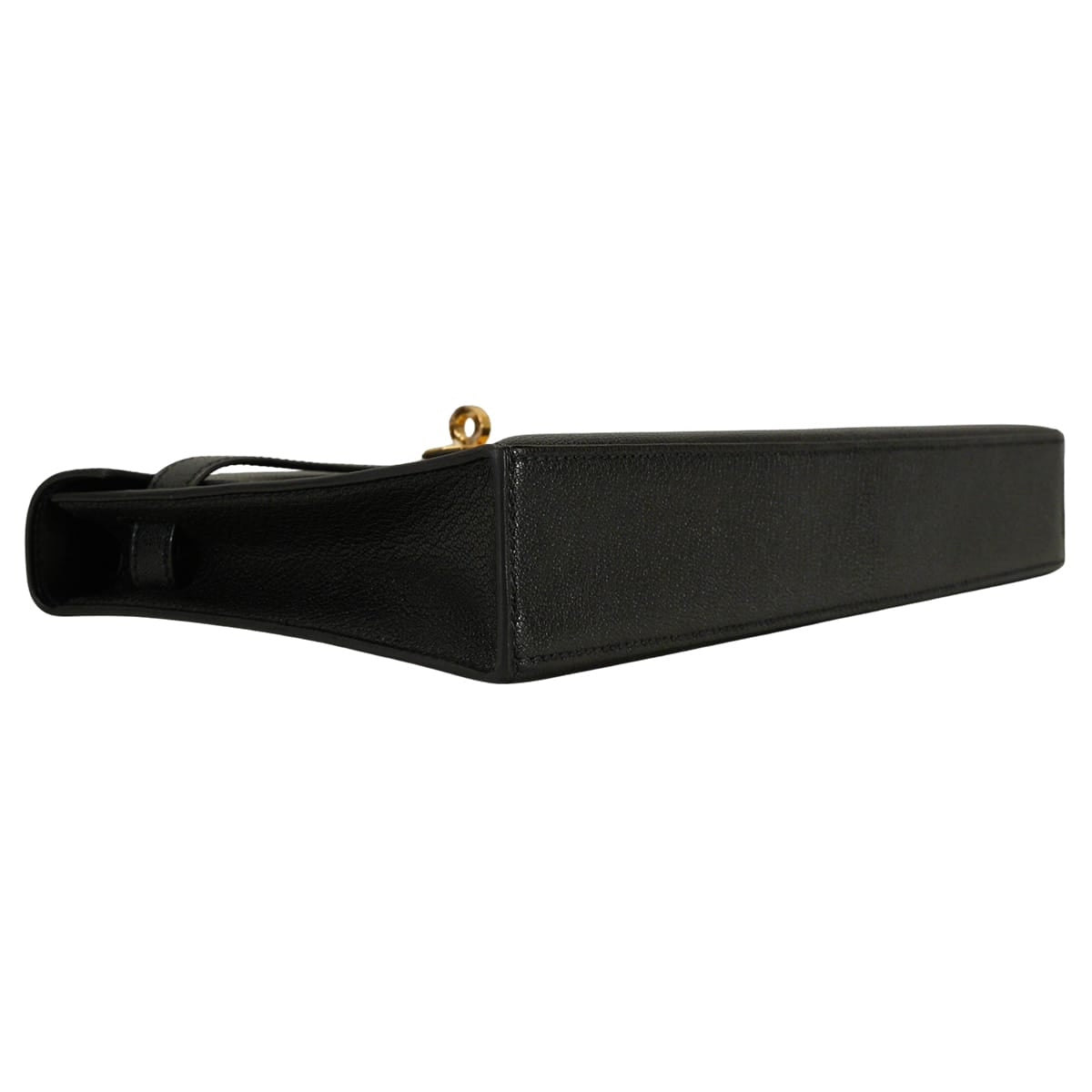 HERMES Clutch bag Kelly Elan Noir (Black) Chevre Chamkila Gold HW Stamp B[EXCELLENT][Authentic]